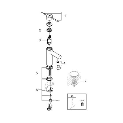 GROHE 34294001 - Umyvadlová baterie ESSENCE DN 15 lesklý chrom
