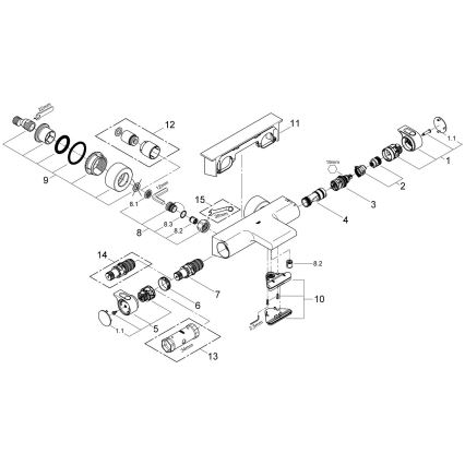 GROHE 34464001 - Termostatická vanová baterie GROHTHERM 2000 DN 15 lesklý chrom
