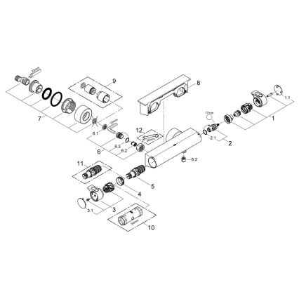 GROHE 34469001 - Termostatická sprchová baterie GROHTHERM 2000 DN 15 chrom