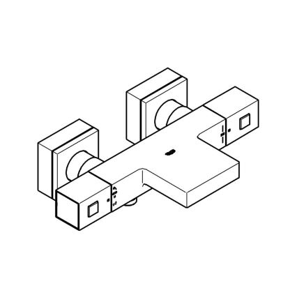 GROHE 34497000 - Termostatická vanová baterie GROHTHERM CUBE DN 15 lesklý chrom