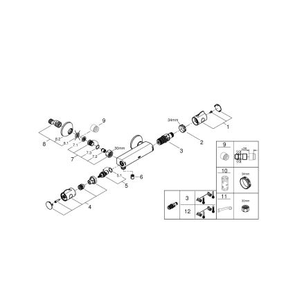 GROHE 34558000 - Termostatická sprchová baterie GROHTHERM 800 DN 15 lesklý chrom