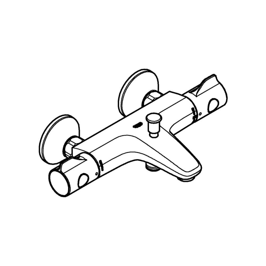 GROHE 34567000 - Termostatická vanová baterie GROHTHERM 800 DN 15 lesklý chrom