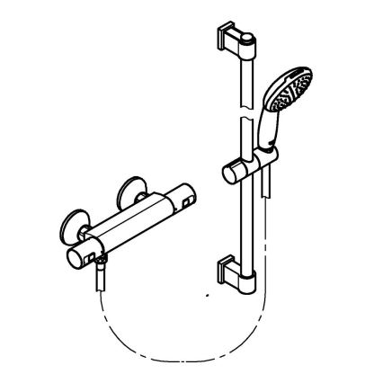 GROHE 345972431 -Termostatická sprchová baterie PRECISION START 12” 60 cm černá