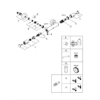 GROHE 34773000 - Termostatická sprchová baterie PRECISION GET DN 15 lesklý chrom