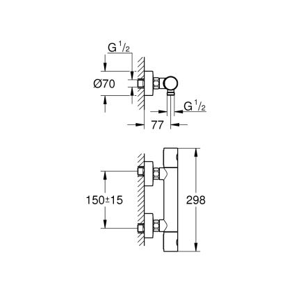 GROHE 34773000 - Termostatická sprchová baterie PRECISION GET DN 15 lesklý chrom