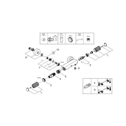 GROHE 34790000 - Termostatická sprchová baterie PRECISION FEEL DN 15 chrom