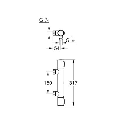 GROHE 34799000 - Termostatická sprchová baterie PRECISION FLOW DN 15 chrom