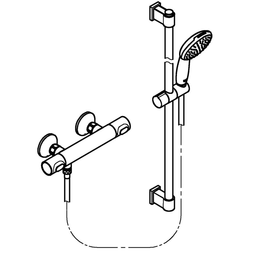 GROHE 34805001 - Sprchová sada s termostatickou baterií PRECISION FLOW DN 15 lesklý chrom