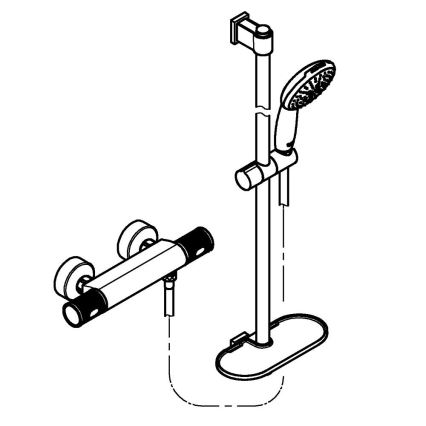 GROHE 34853001 - Sprchová sada s termostatickou baterií PRECISION FEEL+ 90 cm lesklý chrom