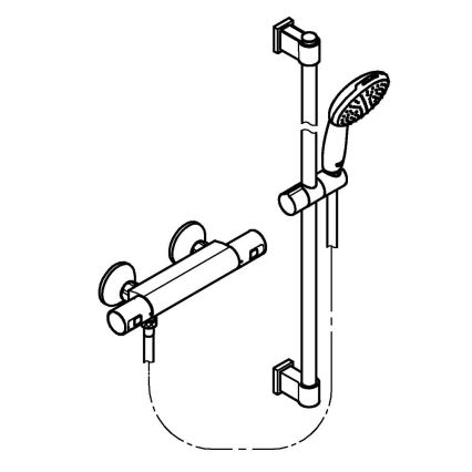 GROHE 34854001 - Sprchová sada s termostatickou baterií PRECISION START 900 mm lesklý chrom