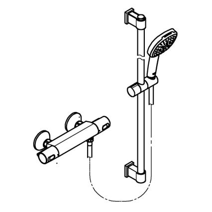 GROHE 34855003 - Sprchová sada s termostatickou baterií PRECISION TREND 150 mm lesklý chrom
