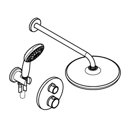 GROHE 348832430 - Sprchový set VITALIO START 250 mm černá