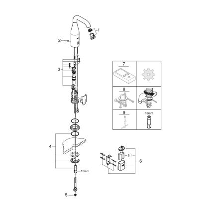 GROHE 36446000 - Infra elektronická baterie ESSENCE E lesklý chrom