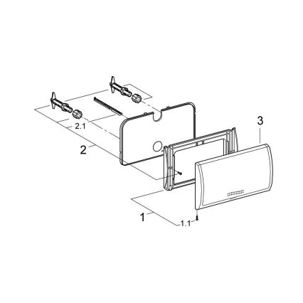 GROHE 37053SH0 - Splachovací tlačítko CLASSIC 330 × 190 mm bílá