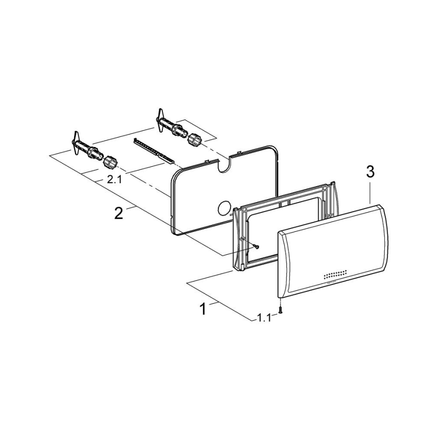 GROHE 37053SH0 - Splachovací tlačítko CLASSIC 330 × 190 mm bílá