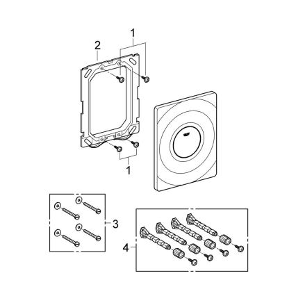 GROHE 37063SH0 - Ovládací tlačítko SURF 156 × 197 mm bílá
