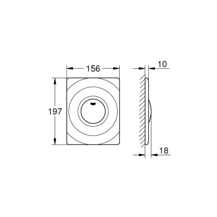GROHE 37063SH0 - Ovládací tlačítko SURF 156 × 197 mm bílá