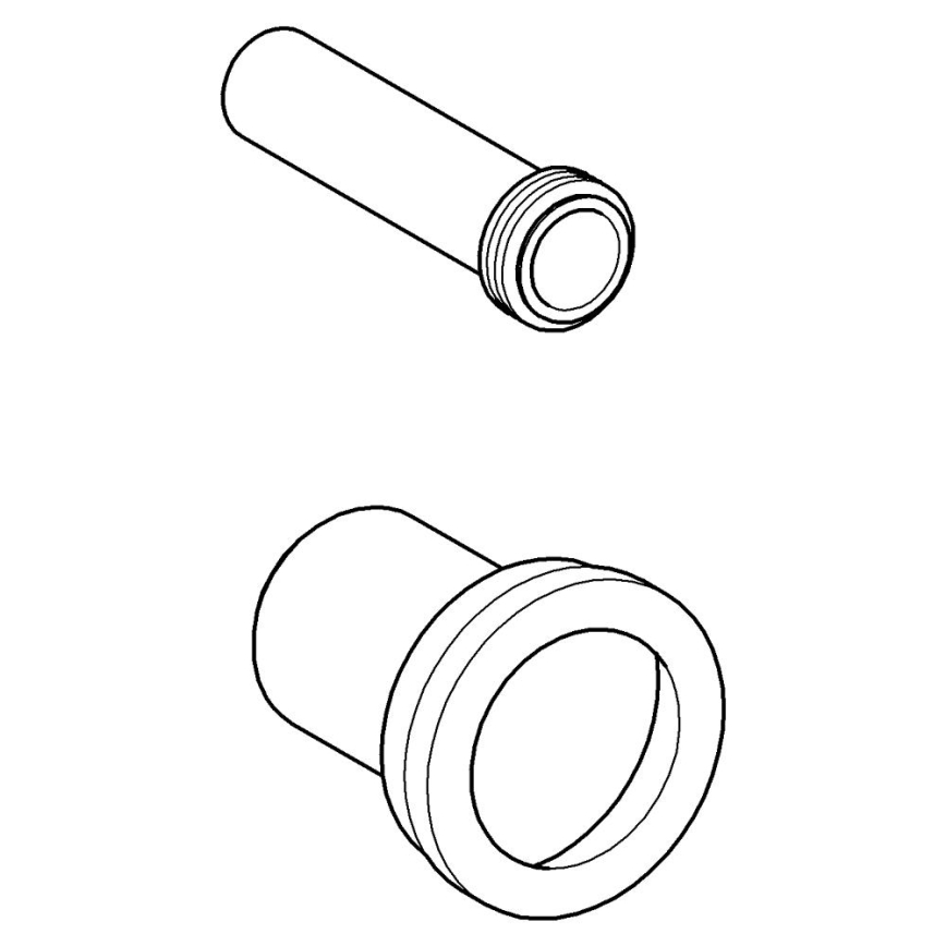 GROHE 37311K00 - Přívodná a odvodná souprava pro WC 150 mm černá