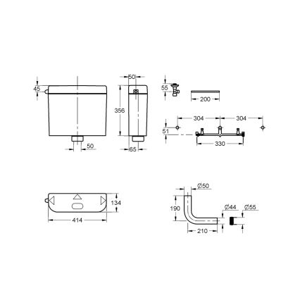 GROHE 37791SH0 - Splachovací nádržka PS bílá