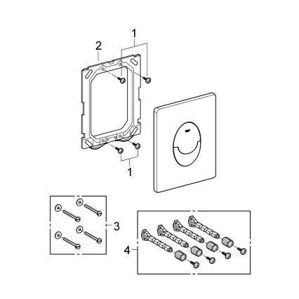 GROHE 38505000 - Splachovací tlačítko SKATE AIR 156 × 197 mm lesklý chrom
