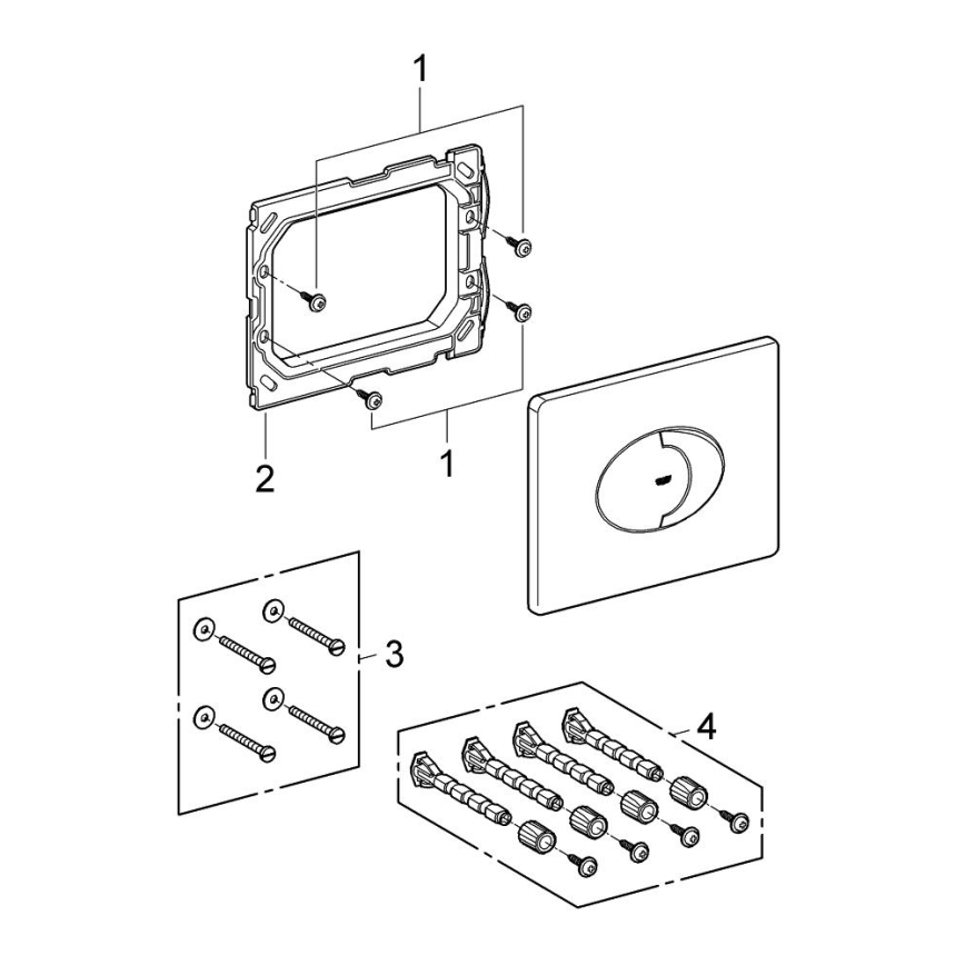 GROHE 38506000 - Splachovací tlačítko SKATE AIR 156 × 197 mm lesklý chrom