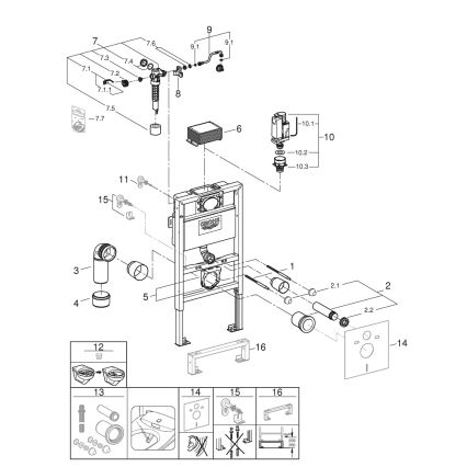 GROHE 38526000 - Modul WC RAPID SL 0,82 m bílá