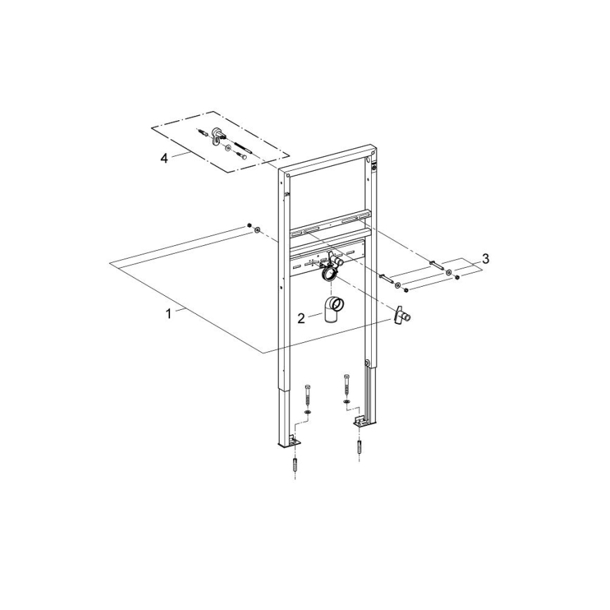 GROHE 38554001 - Modul pro umyvadlo RAPID SL lesklý chrom