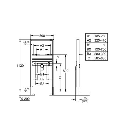 GROHE 38554001 - Modul pro umyvadlo RAPID SL lesklý chrom