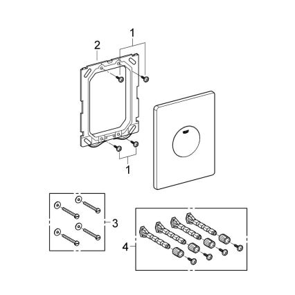GROHE 38573SH0 - Splachovací tlačítko SKATE 156 × 197 mm bílá
