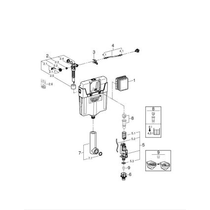 GROHE 38661000 - Splachovací nádržka GD 2 lesklý chrom