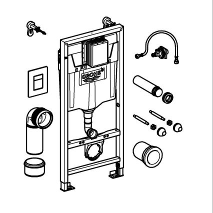 GROHE 38772001 - Předstěnový instalační set RAPID SL 1,13 m lesklý chrom