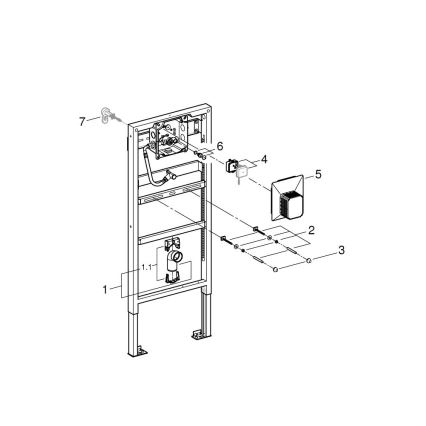 GROHE 38786001 - Modul pro pisoár RAPID SL 1,13 m a 1,30 m bílá