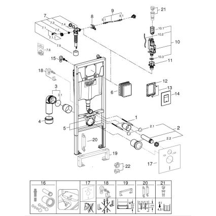 GROHE 388112430 - Sada 3 v 1 WC SOLIDO 1,13 m matný chrom