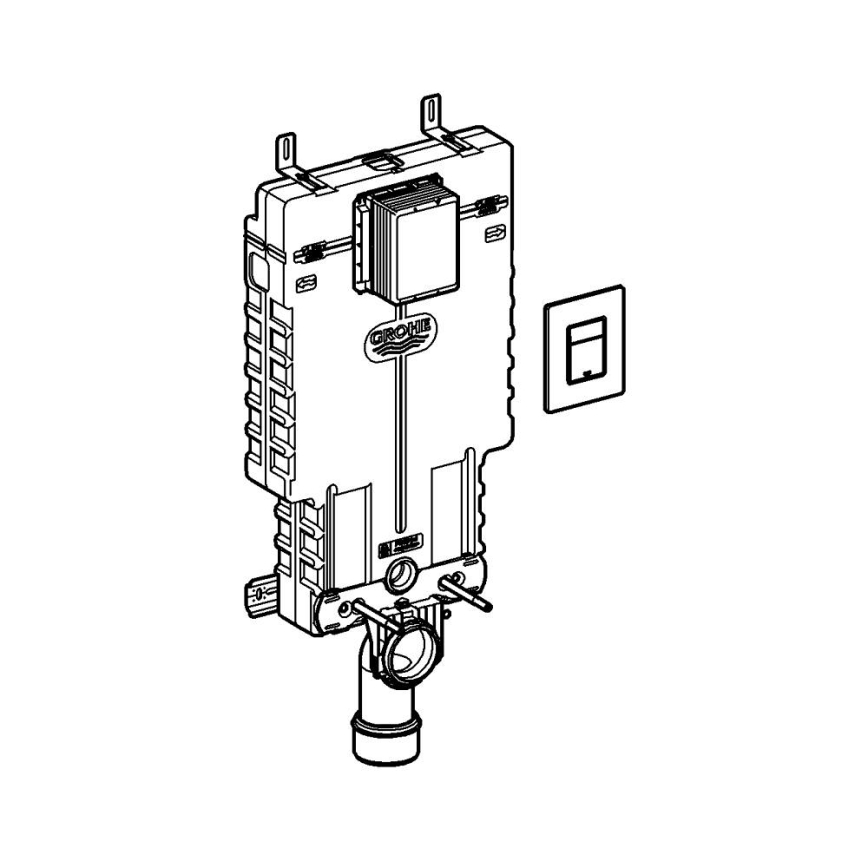 GROHE 38825000 - Předstěnový instalační prvek UNISET 830 × 480 × 130 mm EPS bílá