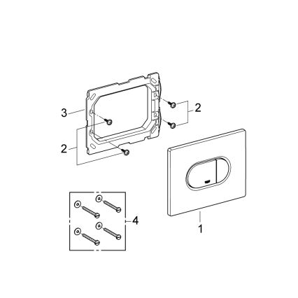 GROHE 38858SH0 - Splachovací tlačítko ARENA COSMOPOLITAN 156 × 197 mm bílá