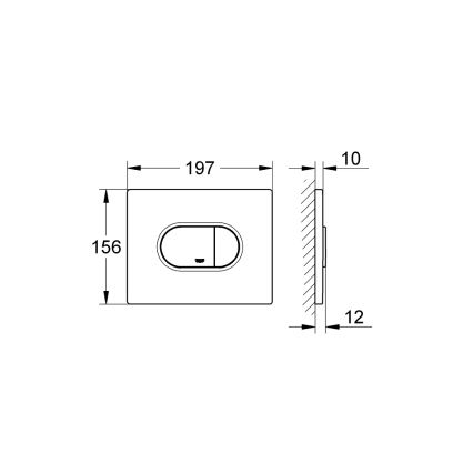 GROHE 38858SH0 - Splachovací tlačítko ARENA COSMOPOLITAN 156 × 197 mm bílá