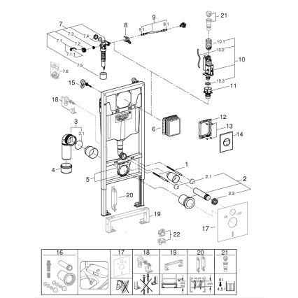 GROHE 38860000 - Sada 3 v 1 RAPID SL 1,13 m