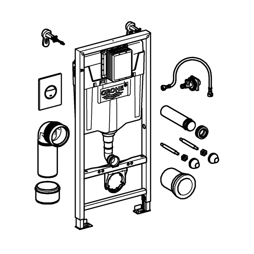 GROHE 38860000 - Sada 3 v 1 RAPID SL 1,13 m lesklý chrom