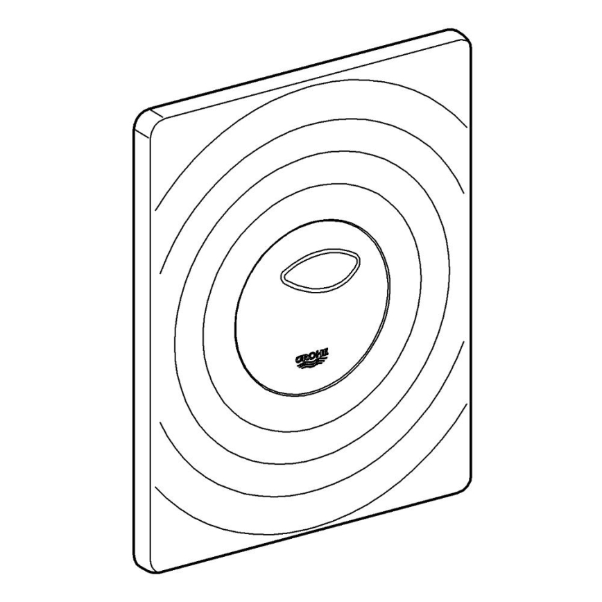 GROHE 38861000 - Ovládací tlačítko SURF 156 × 197 mm lesklý chrom