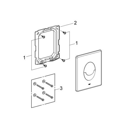 GROHE 389642430 - Splachovací tlačítko START 156 × 197 mm černá