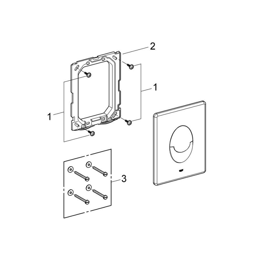 GROHE 389642430 - Splachovací tlačítko START 156 × 197 mm černá