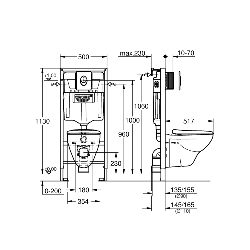 GROHE 39192000 - Set 4 v 1 SOLIDO 1,13 m durobílá