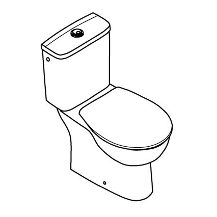 GROHE 39346000 - Stojící toaleta BAU s vertikálním odtokem keramika/bílá