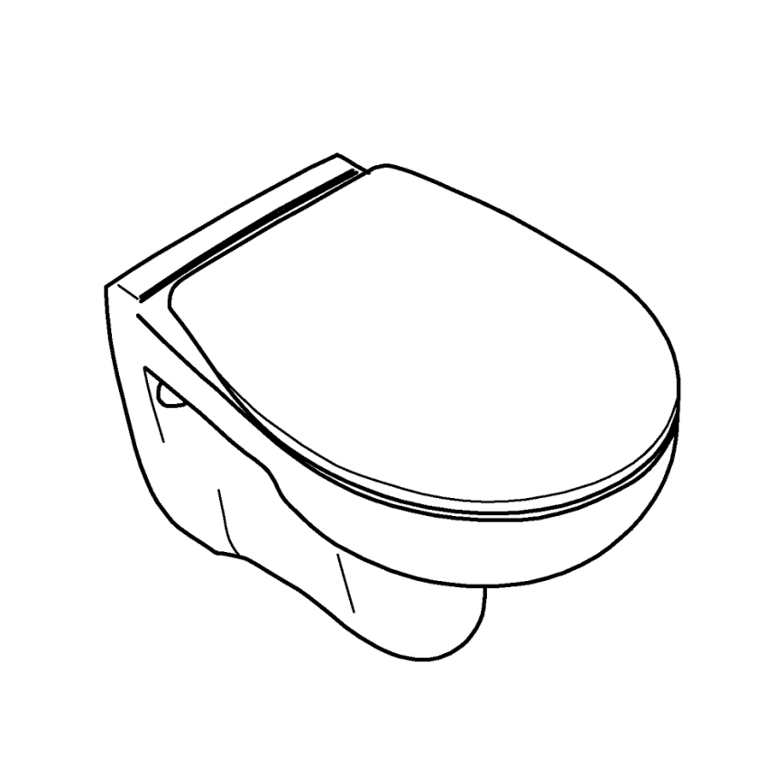 GROHE 39351000 - Závěsné WC BAU CERAMIC 53,1 × 36,8 × 36,3 cm keramika/bílá