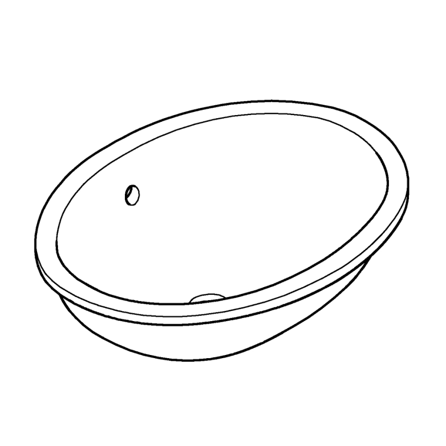 GROHE 39423000 - Umyvadlo zápustné BAU CERAMIC 560 × 420 mm keramika/bílá