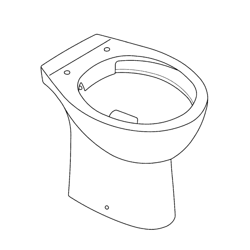 GROHE 39430000 - Stojící WC BAU CERAMIC 515 x 356 x 406 mm keramika/bílá