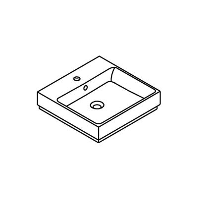 GROHE 3947400H - Umyvadlo CUBE CERAMIC 500 × 490 mm keramika/bílá