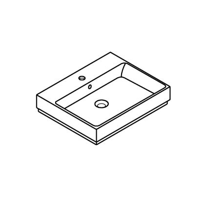 GROHE 3947700H - Umyvadlo CUBE CERAMIC 600 × 490 mm keramika/bílá