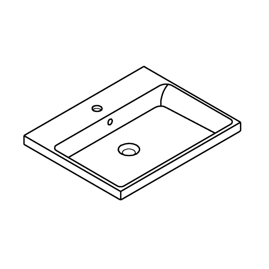 GROHE 3947900H - Umyvadlo CUBE CERAMIC 600 × 490 mm keramika/bílá