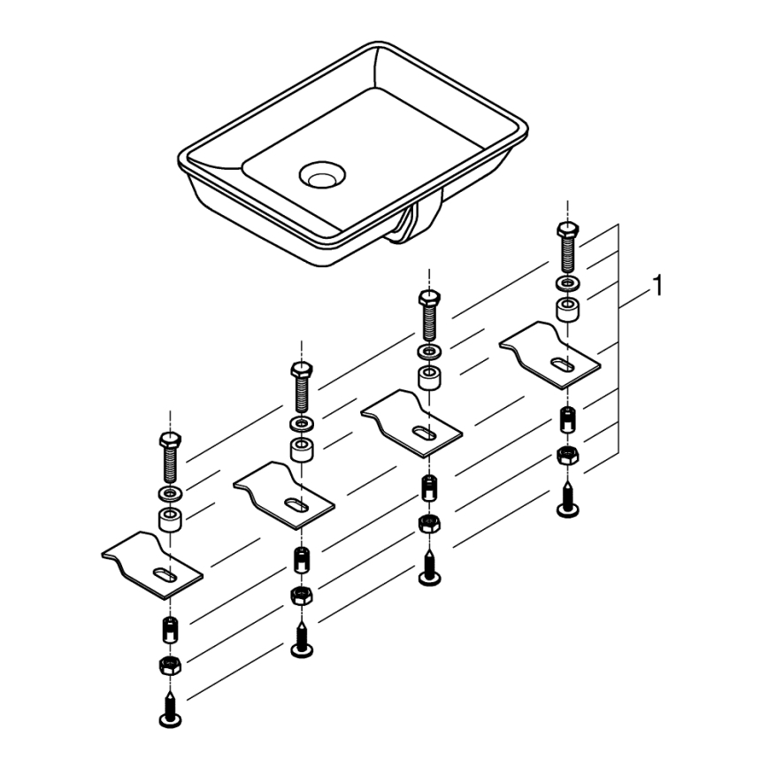 GROHE 3948000H - Umyvadlo CUBE CERAMIC 492 × 370 mm keramika/bílá